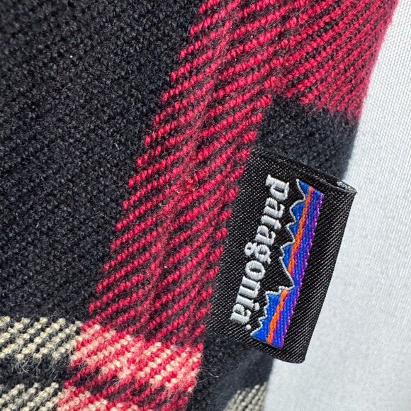 Patagonia Mens Organic Cotton Red & Black Plaid Button-Up Long Sleeve Shirt Size - Picture 9 of 9